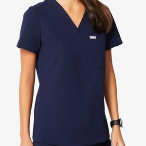 Figs Navy Catalina Scrub Top